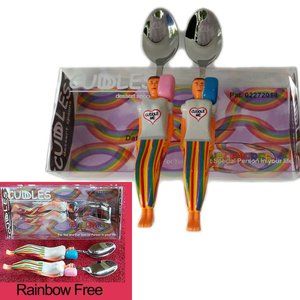 Fun Keepsake Spoons for Couples: Rainbow Free set.